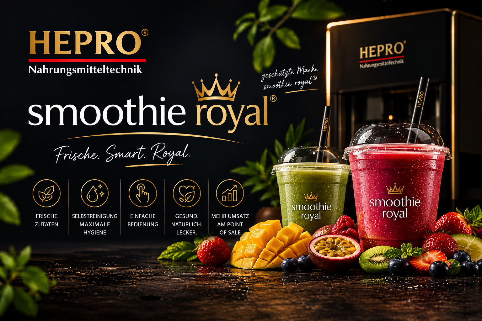 smoothie royal – Frische Smoothies auf Knopfdruck